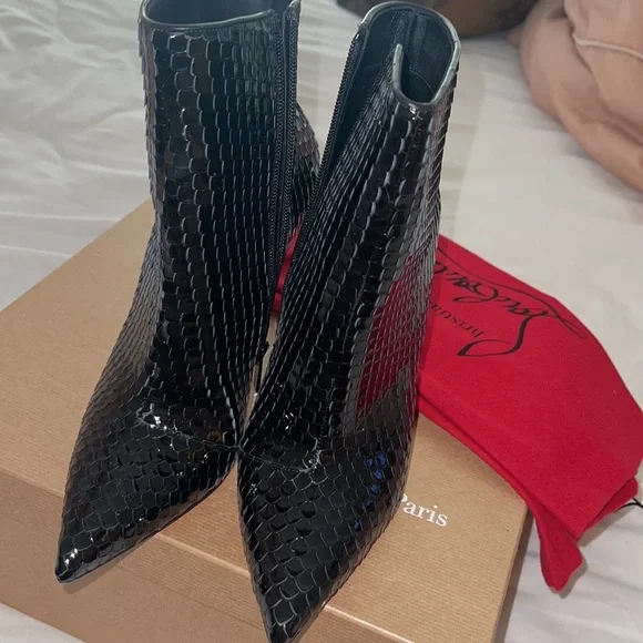 Black So Kate Scale Print Bootie